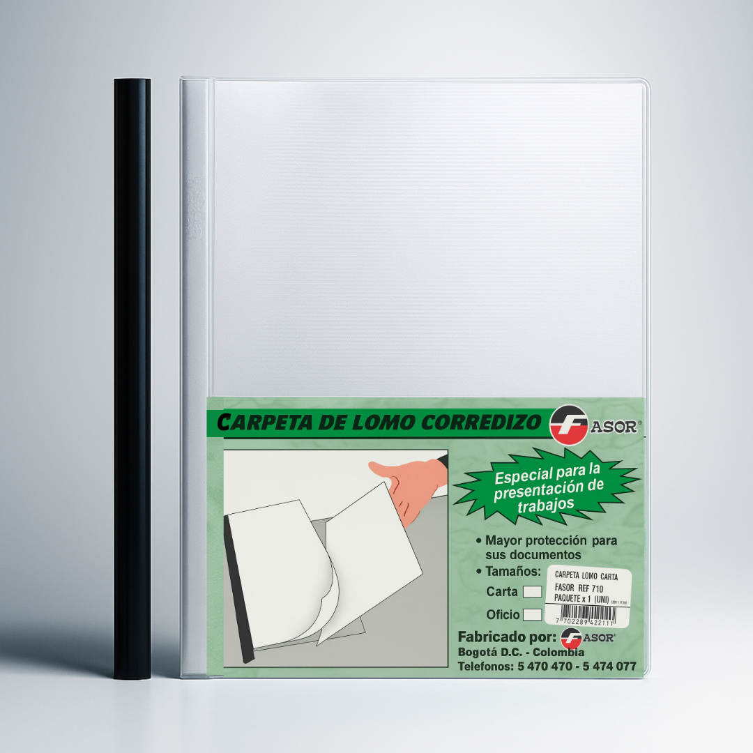 Carpeta de lomo corredizo