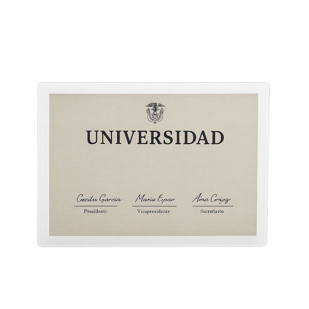 Porta diplomas en vinilo