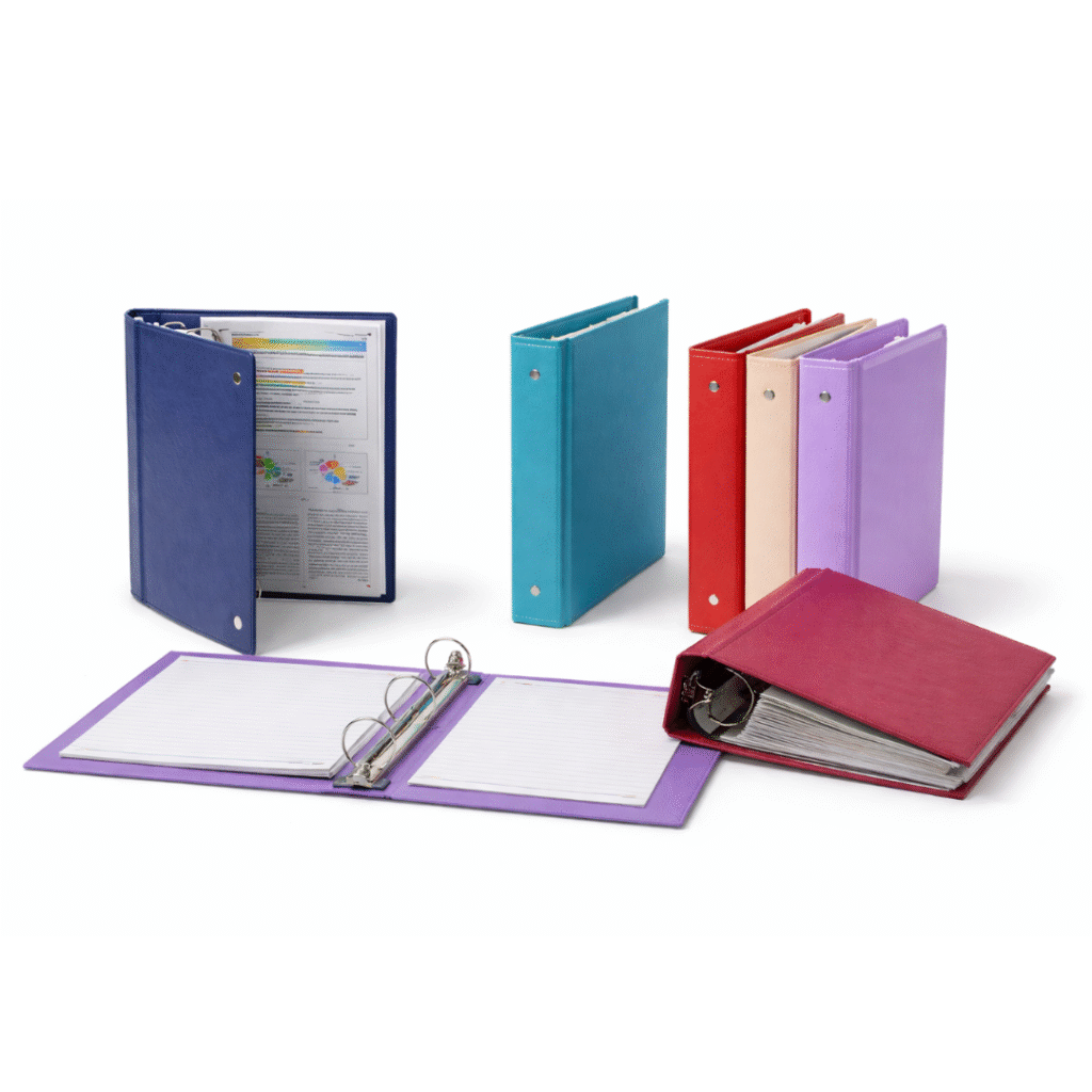 Folder con herraje, carpeta tipo blinder y pasta archivadora